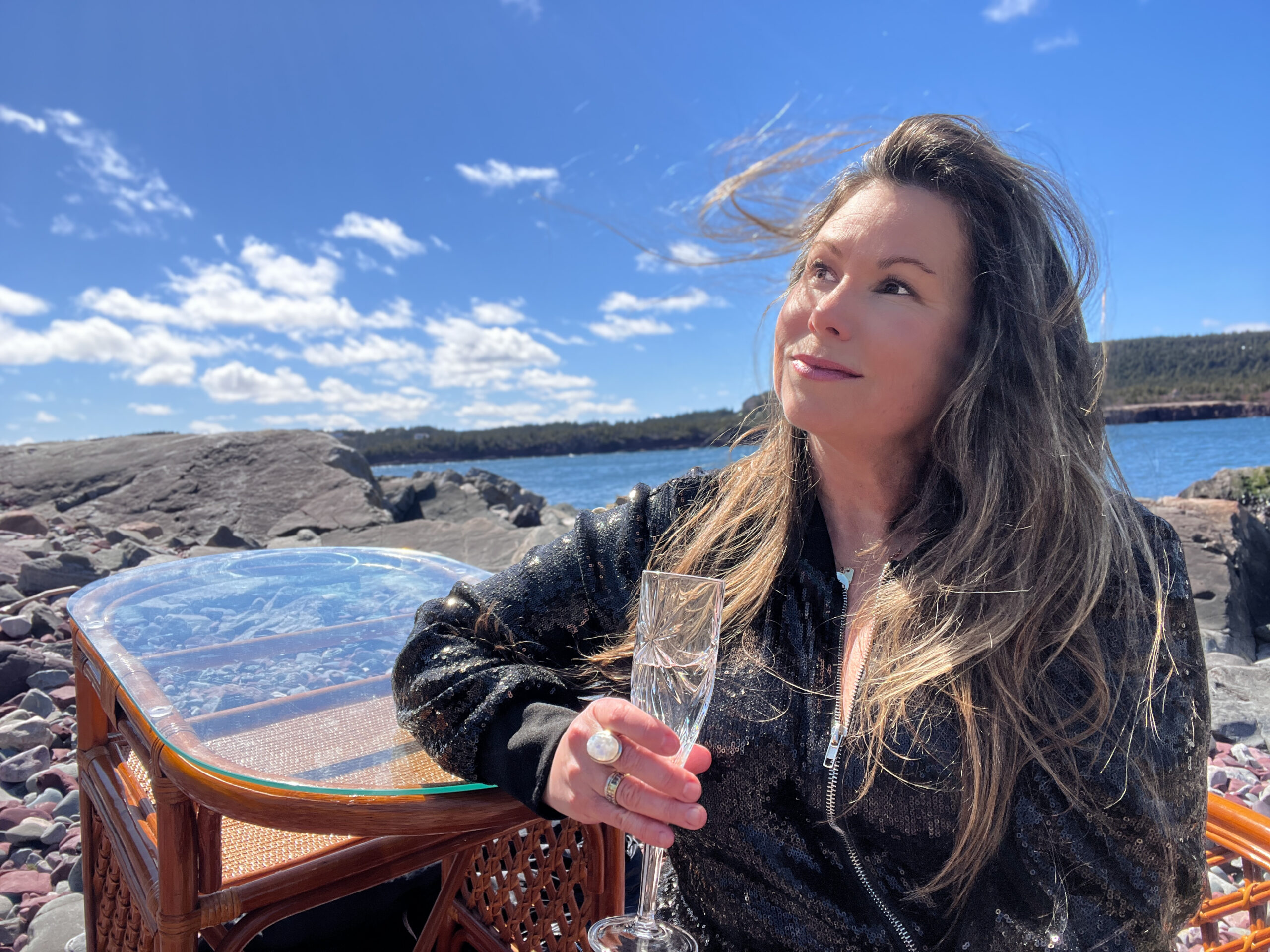Tara Kinden at the ocean